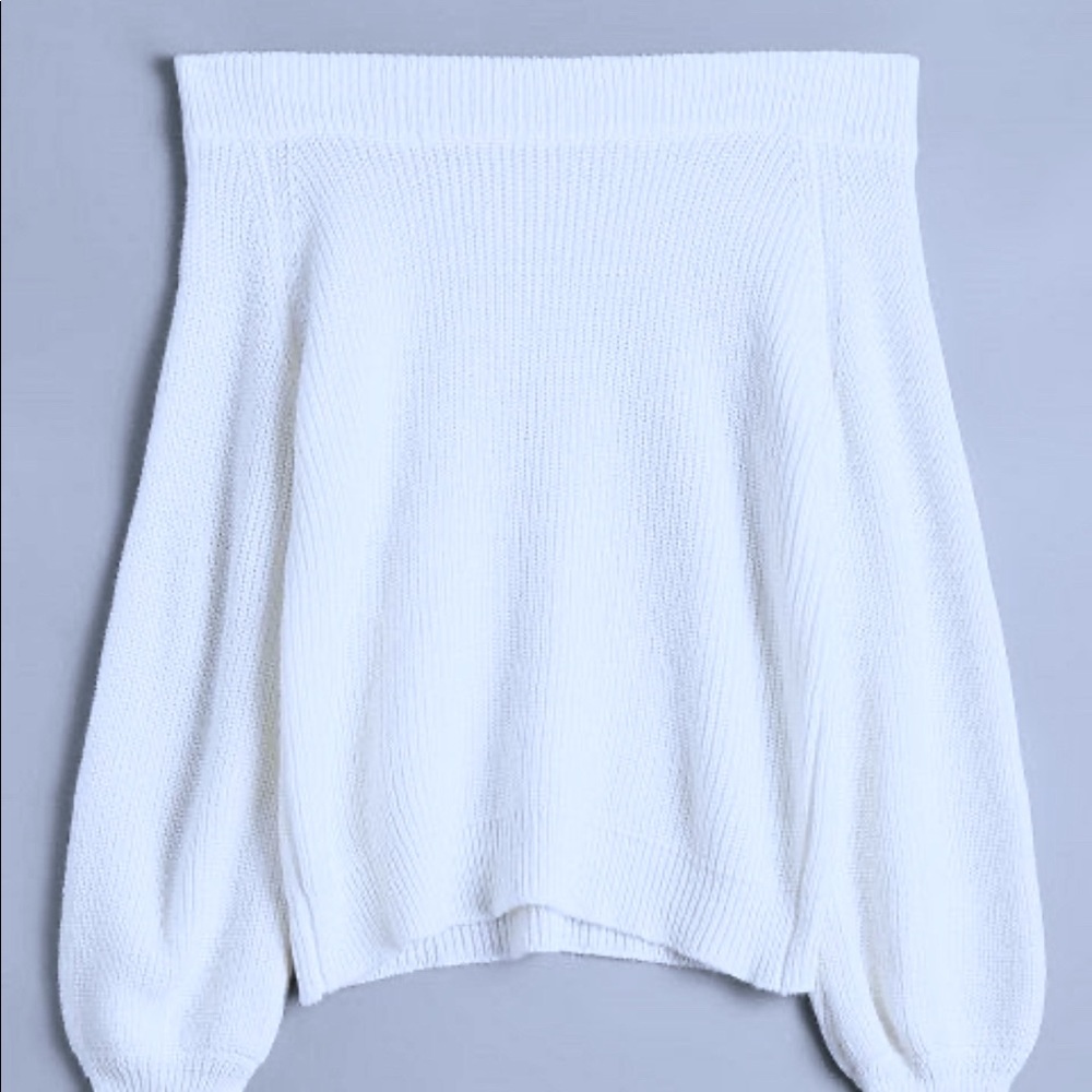 Off the shoulder pullover sweater